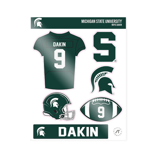 Michigan State - NCAA Football : Rhys Dakin - Sticker Sheet-0