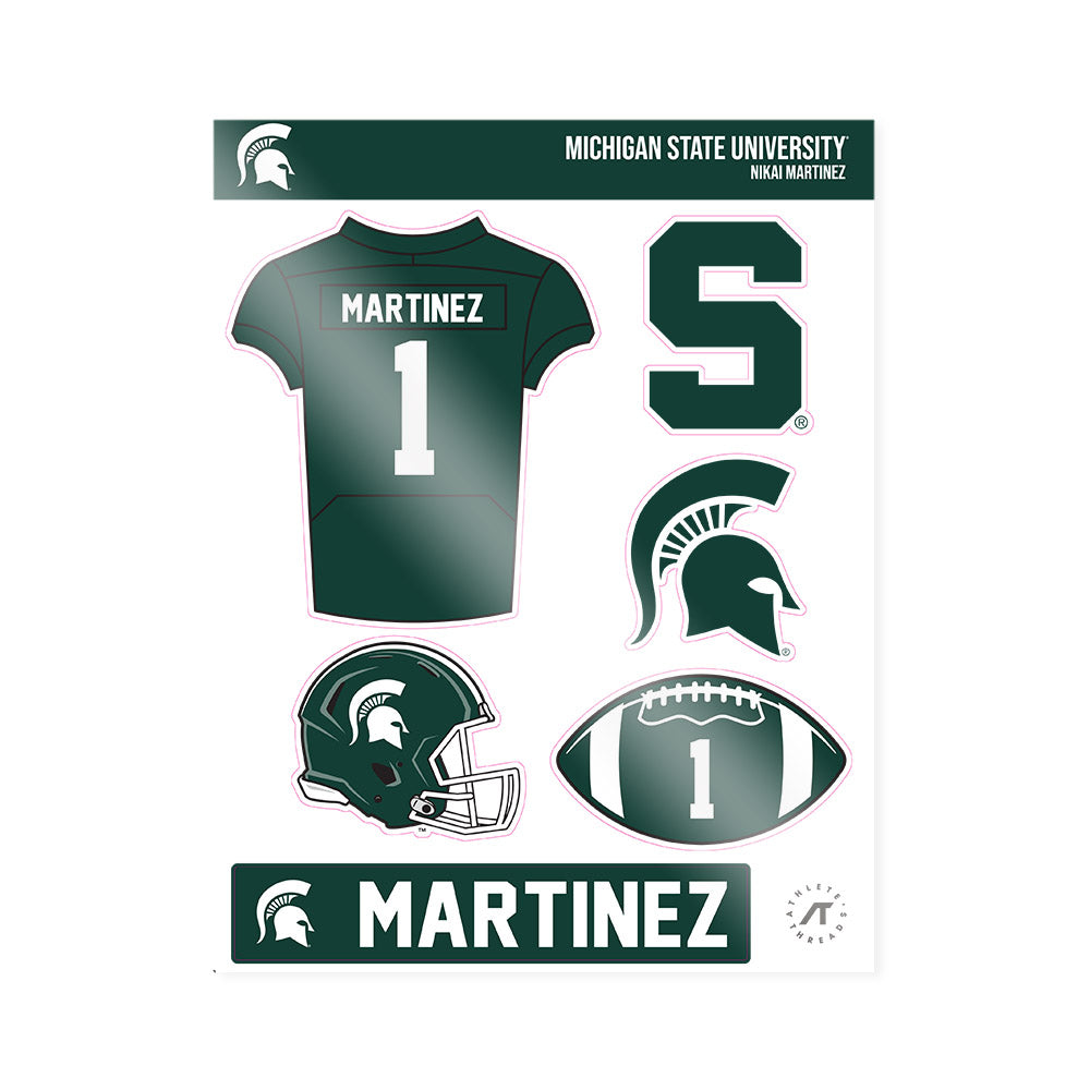 Michigan State - NCAA Football : Nikai Martinez - Sticker Sheet-0