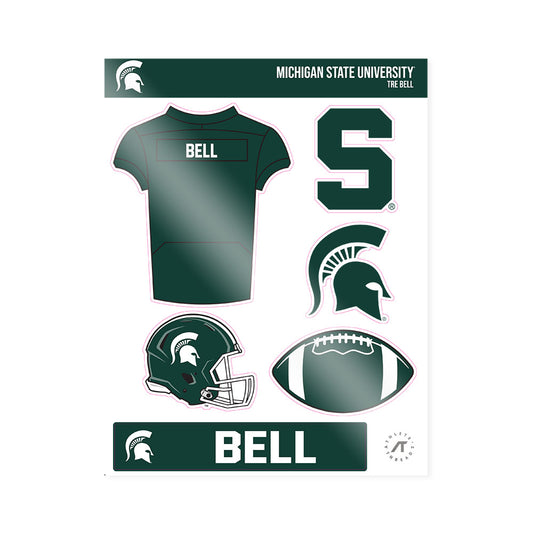 Michigan State - NCAA Football : Tre Bell - Sticker Sheet-0