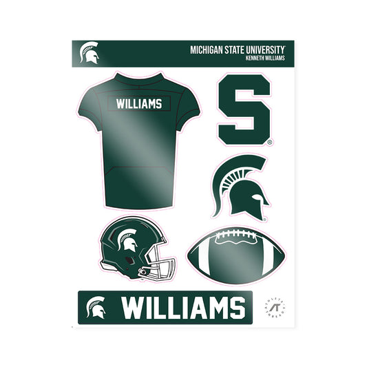 Michigan State - NCAA Football : Kenneth Williams - Sticker Sheet-0