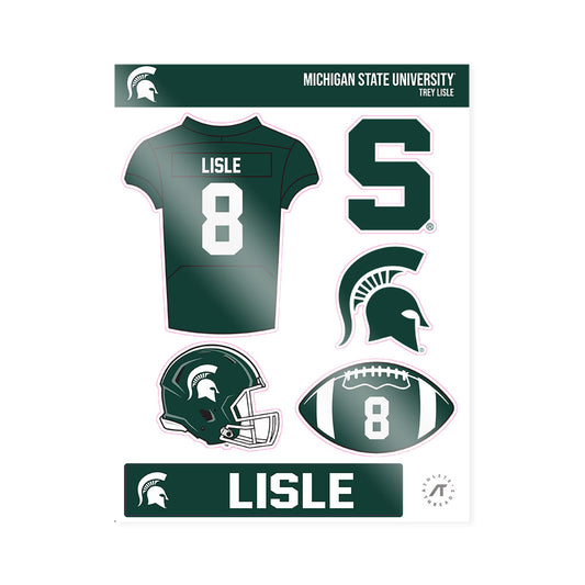 Michigan State - NCAA Football : Trey Lisle - Sticker Sheet-0