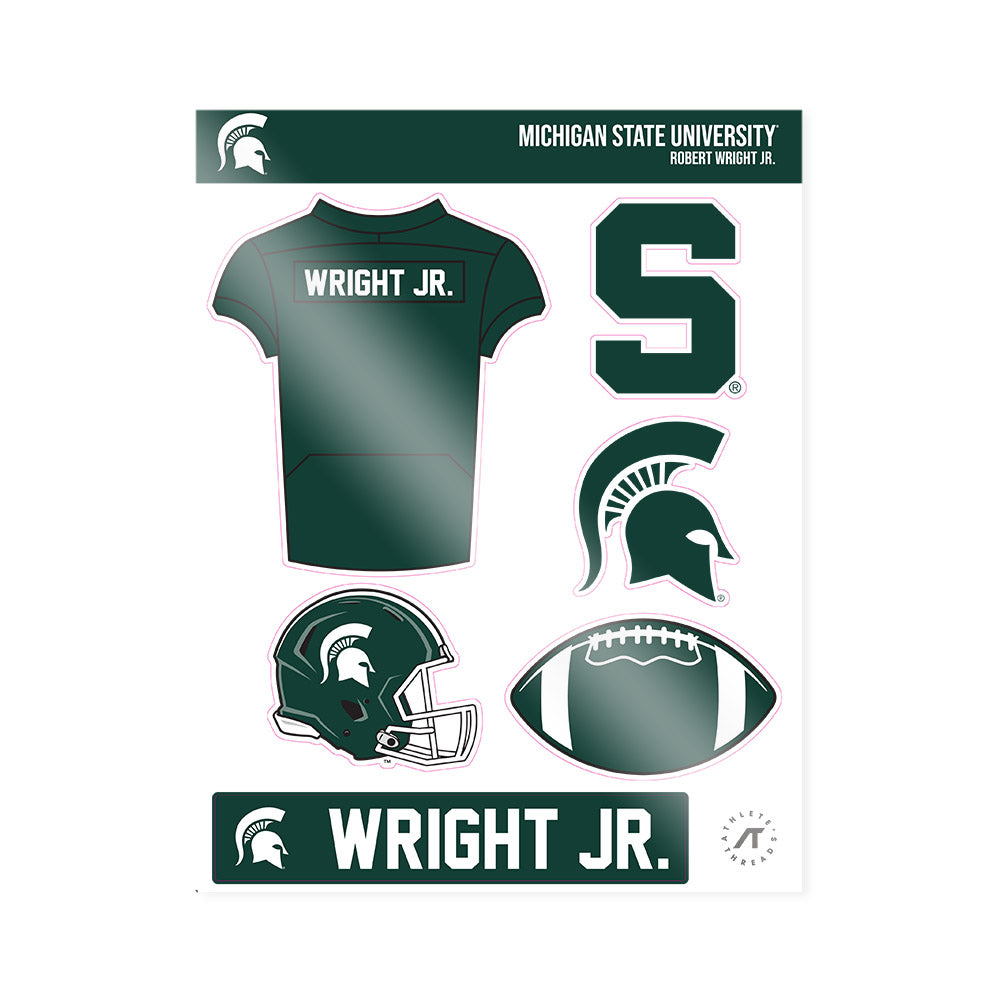 Michigan State - NCAA Football : Robert Wright Jr. - Sticker Sheet-0
