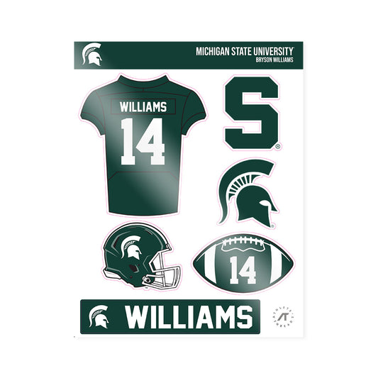 Michigan State - NCAA Football : Bryson Williams - Sticker Sheet-0