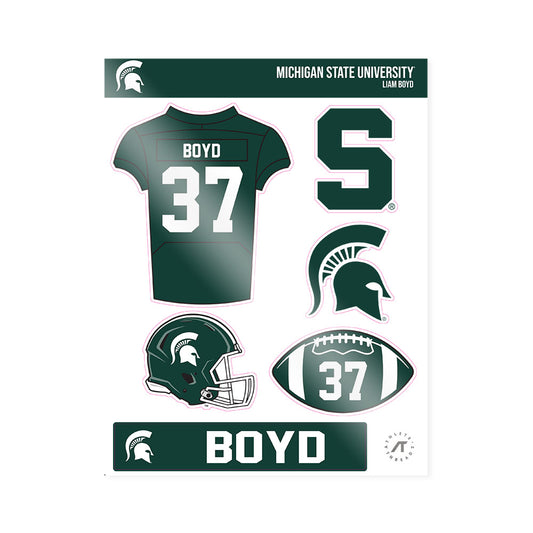 Michigan State - NCAA Football : Liam Boyd - Sticker Sheet-0