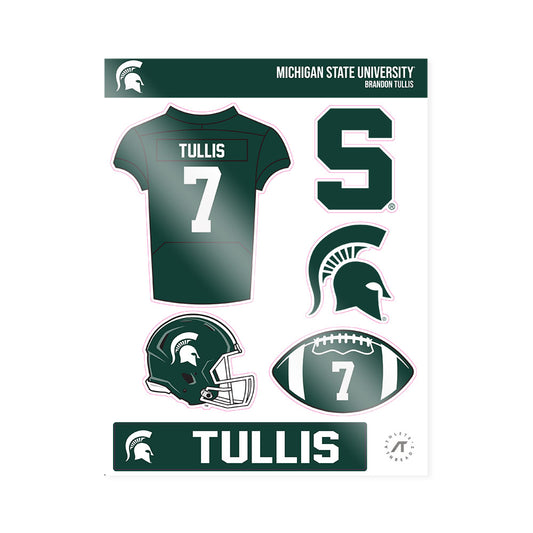 Michigan State - NCAA Football : Brandon Tullis - Sticker Sheet-0