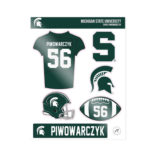Michigan State - NCAA Football : Chris Piwowarczyk - Sticker Sheet-0
