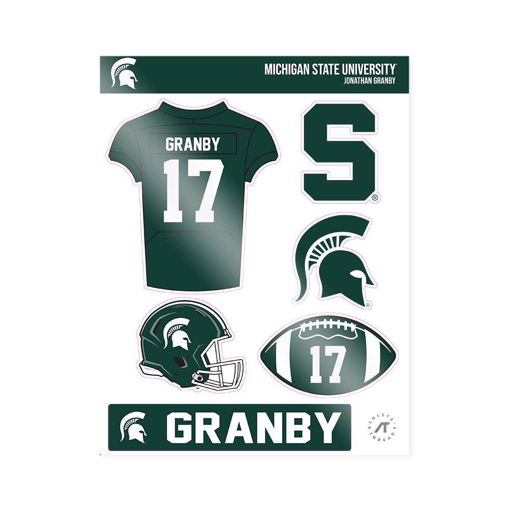 Michigan State - NCAA Football : Jonathan Granby - Sticker Sheet-0