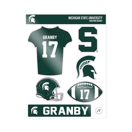 Michigan State - NCAA Football : Jonathan Granby - Sticker Sheet-0