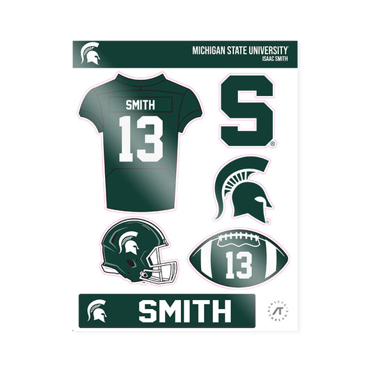 Michigan State - NCAA Football : Isaac Smith - Sticker Sheet-0