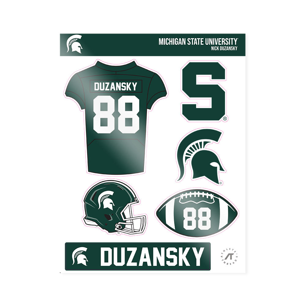 Michigan State - NCAA Football : Nick Duzansky - Sticker Sheet-0