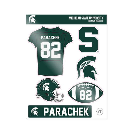 Michigan State - NCAA Football : Brennan Parachek - Sticker Sheet-0