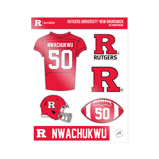 Rutgers - NCAA Football : Joe Nwachukwu - Sticker Sheet-0