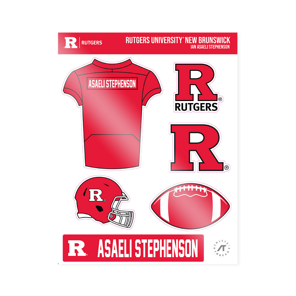 Rutgers - NCAA Football : Ian Asaeli Stephenson - Sticker Sheet-0