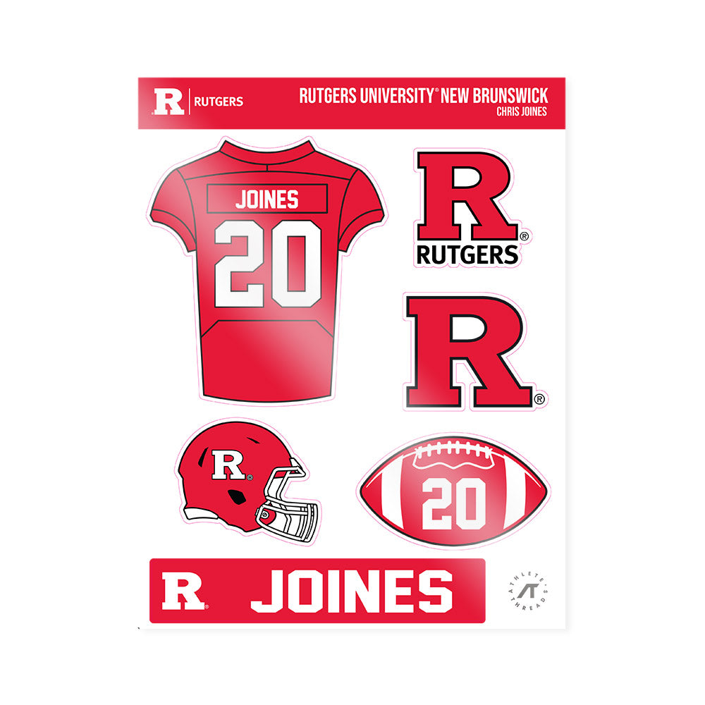 Rutgers - NCAA Football : Chris Joines - Sticker Sheet-0