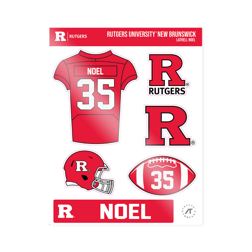 Rutgers - NCAA Football : Latrell Noel - Sticker Sheet-0