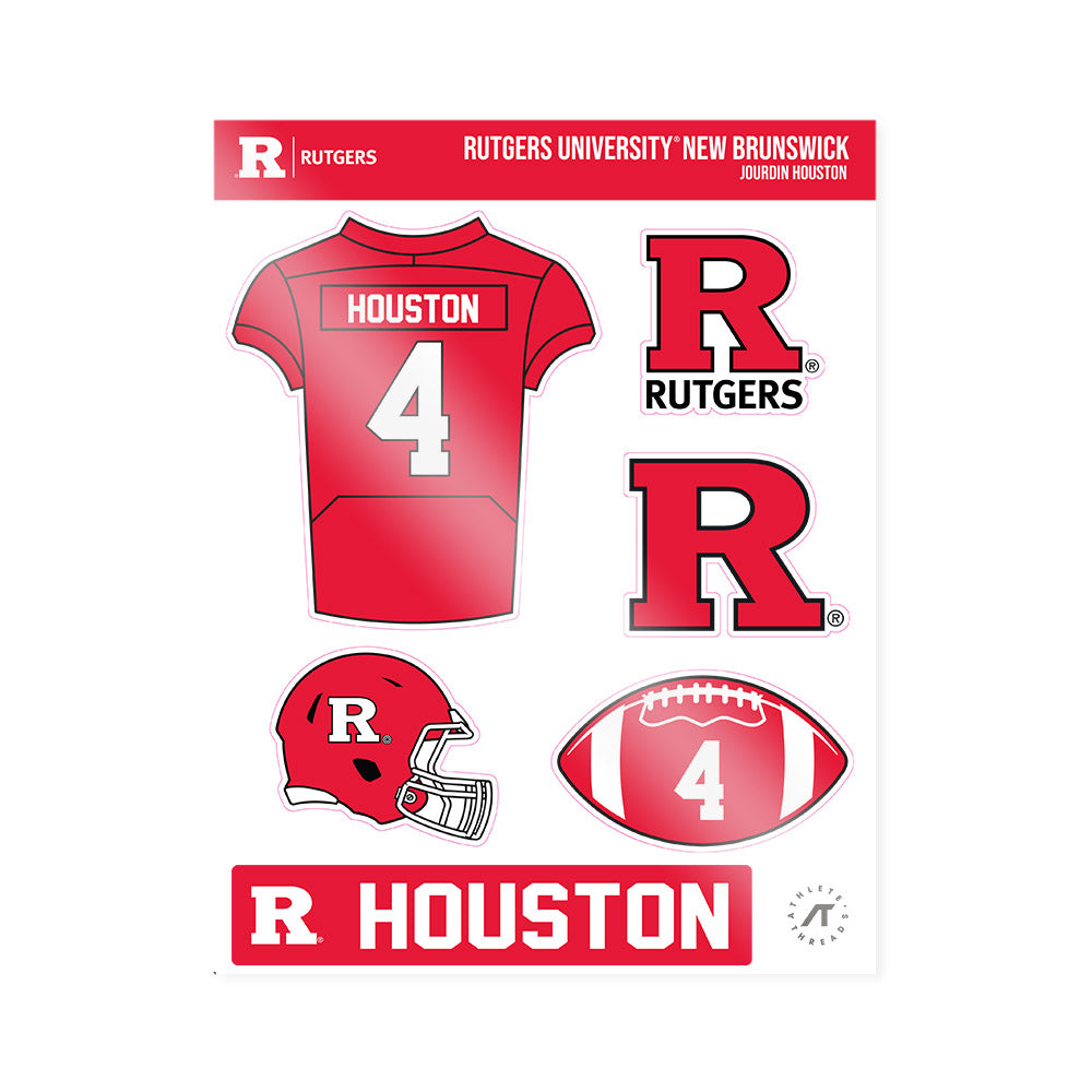 Rutgers - NCAA Football : Jourdin Houston - Sticker Sheet-0