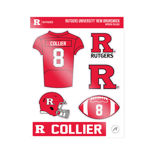 Rutgers - NCAA Football : Wydeek Collier - Sticker Sheet-0