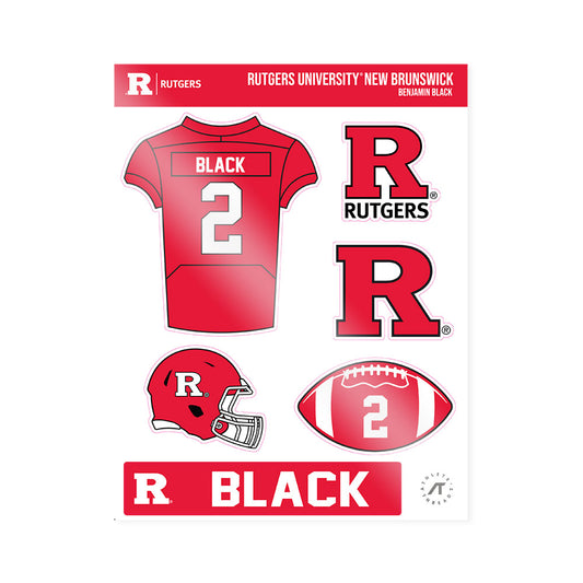 Rutgers - NCAA Football : Benjamin Black - Sticker Sheet-0