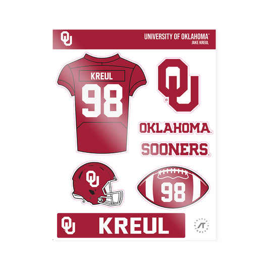 Oklahoma - NCAA Football : Jake Kreul - Sticker Sheet-0