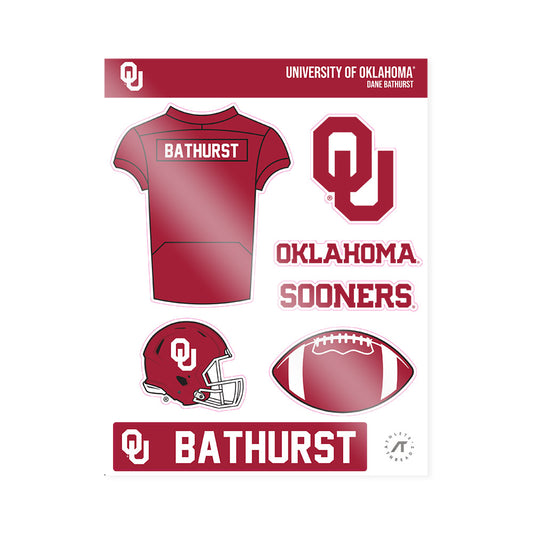 Oklahoma - NCAA Football : Dane Bathurst - Sticker Sheet-0
