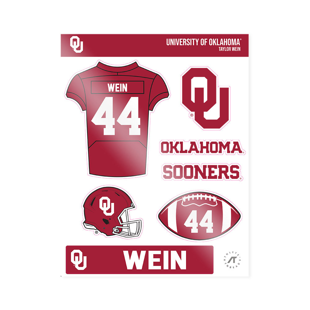 Oklahoma - NCAA Football : Taylor Wein - Sticker Sheet-0