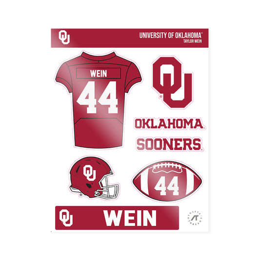 Oklahoma - NCAA Football : Taylor Wein - Sticker Sheet-0