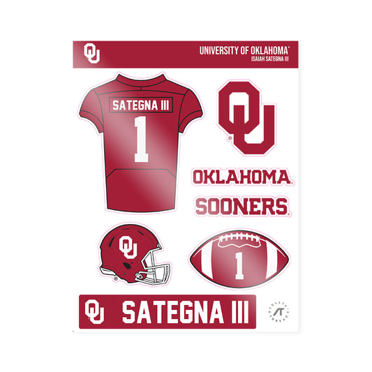 Oklahoma - NCAA Football : Isaiah Sategna III - Sticker Sheet-0