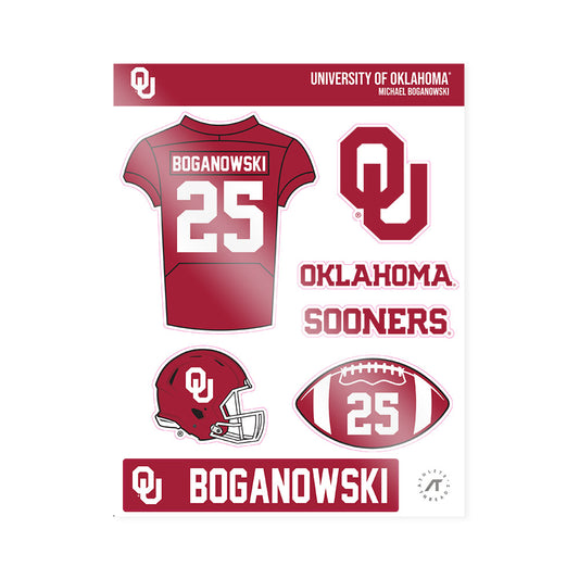 Oklahoma - NCAA Football : Michael Boganowski - Sticker Sheet-0