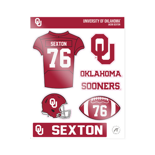 Oklahoma - NCAA Football : Jacob Sexton - Sticker Sheet-0