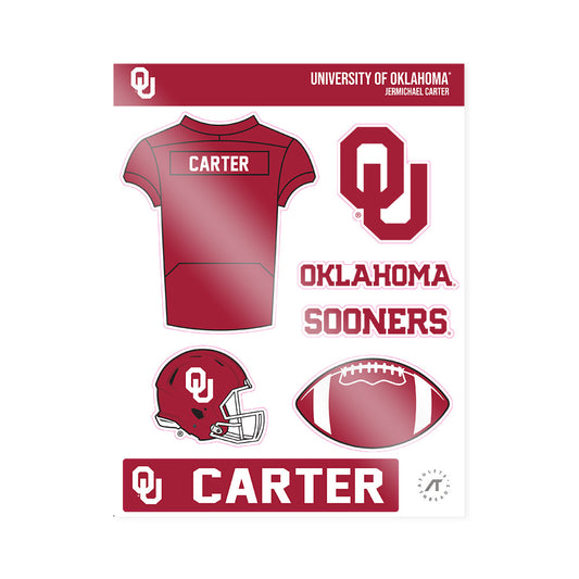 Oklahoma - NCAA Football : Jermichael Carter - Sticker Sheet-0