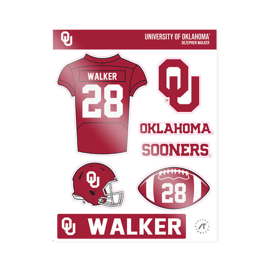 Oklahoma - NCAA Football : DeZephen Walker - Sticker Sheet-0
