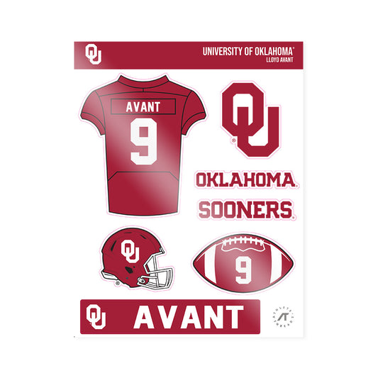 Oklahoma - NCAA Football : Lloyd Avant - Sticker Sheet-0
