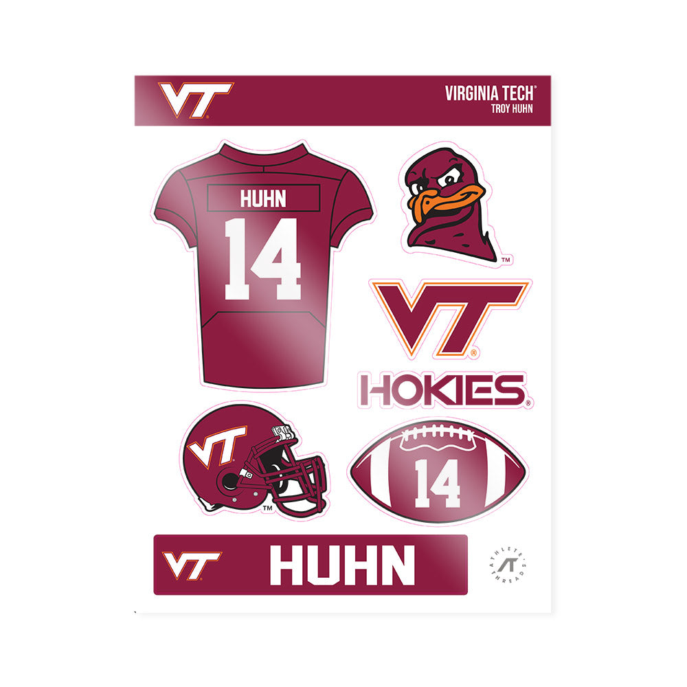 Virginia Tech - NCAA Football : Troy Huhn - Sticker Sheet-0