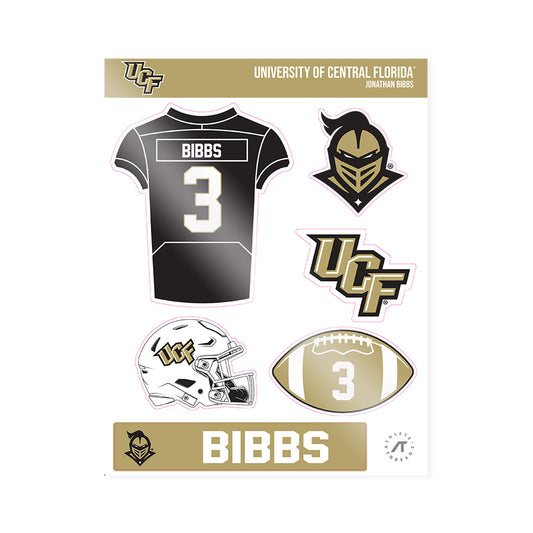 Central Florida - NCAA Football : Jonathan Bibbs - Sticker Sheet-0