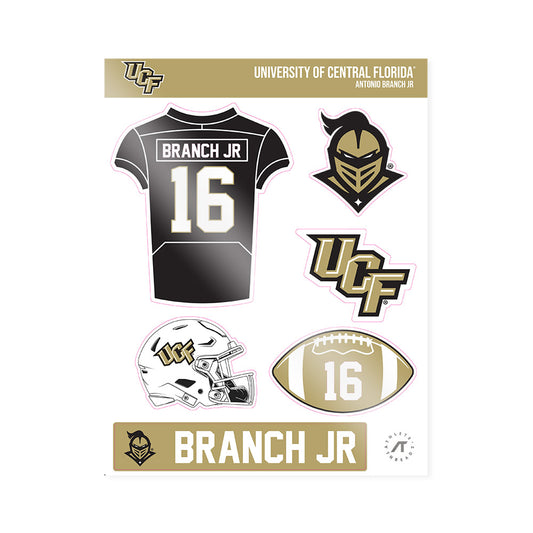 Central Florida - NCAA Football : Antonio Branch Jr - Sticker Sheet-0