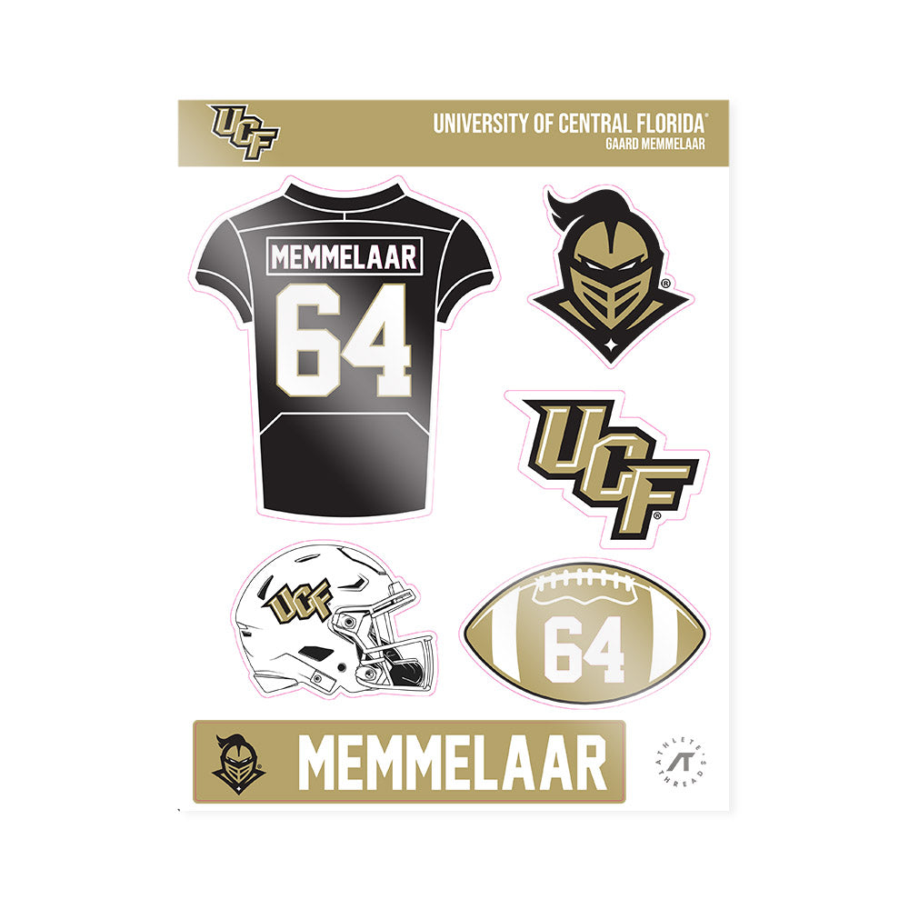 Central Florida - NCAA Football : Gaard Memmelaar - Sticker Sheet-0