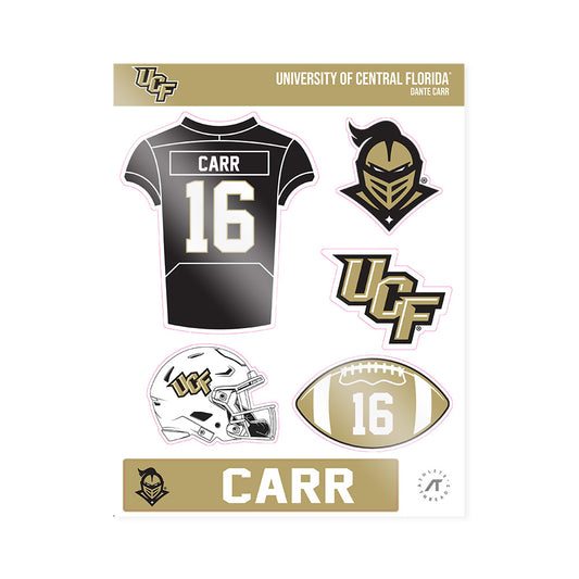 Central Florida - NCAA Football : Dante Carr - Sticker Sheet-0
