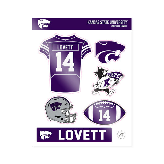 Kansas State - NCAA Football : Maxwell Lovett - Sticker Sheet-0