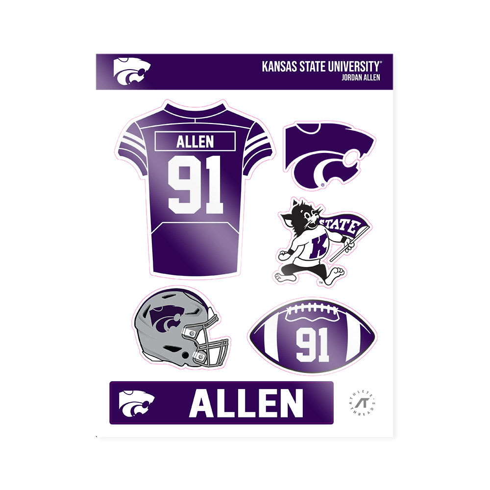 Kansas State - NCAA Football : Jordan Allen - Sticker Sheet-0