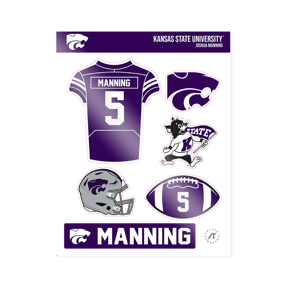 Kansas State - NCAA Football : Joshua Manning - Sticker Sheet-0