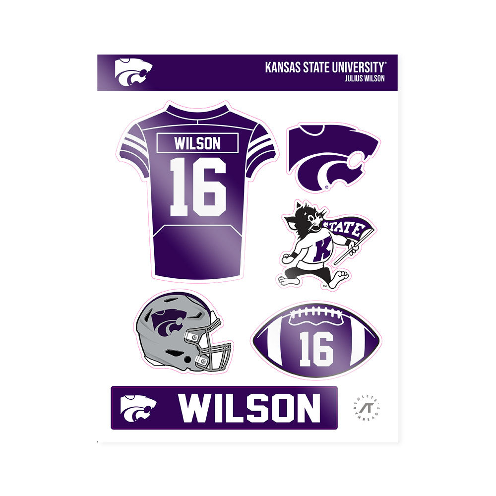 Kansas State - NCAA Football : Julius Wilson - Sticker Sheet-0