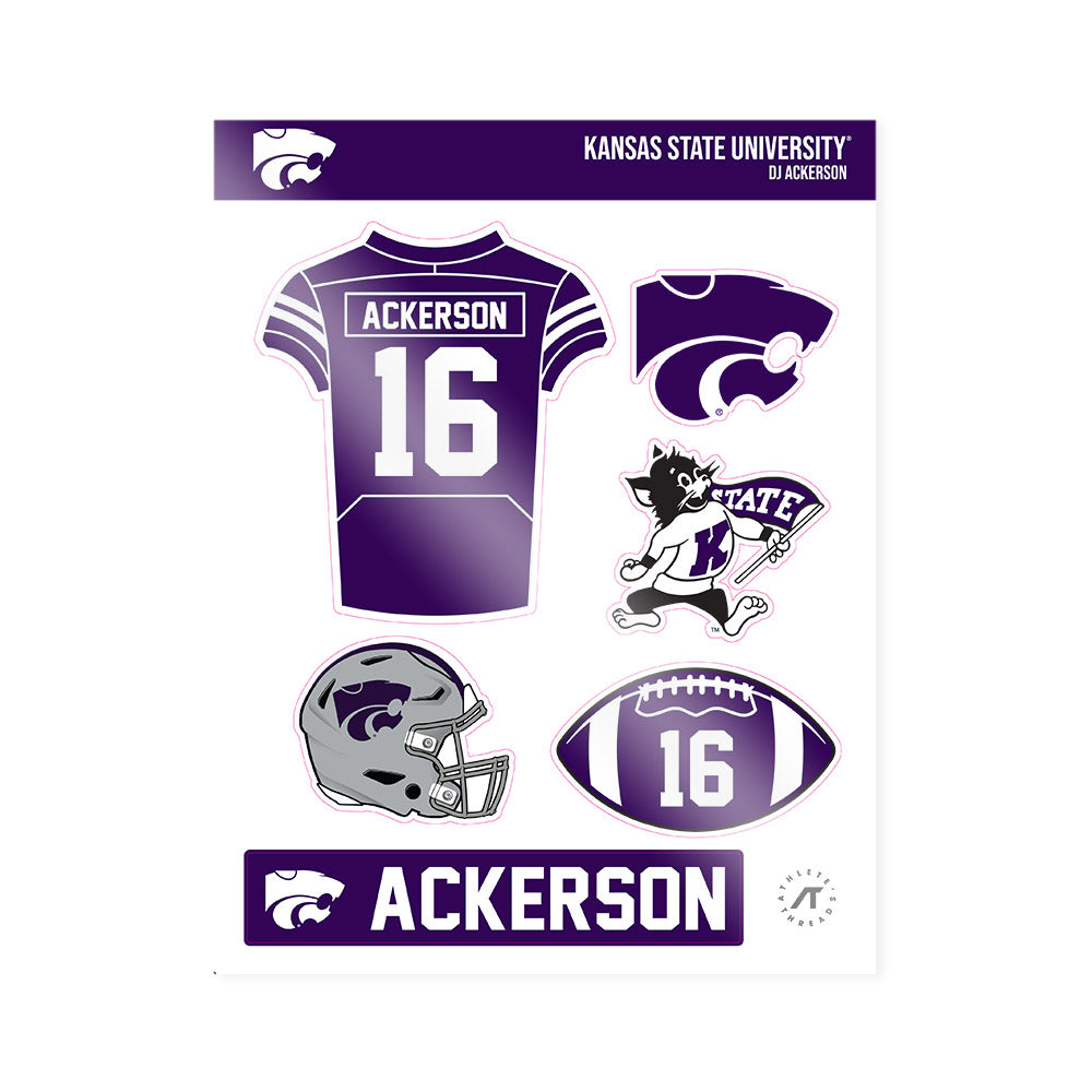 Kansas State - NCAA Football : Dj Ackerson - Sticker Sheet-0