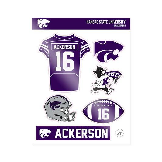 Kansas State - NCAA Football : Dj Ackerson - Sticker Sheet-0