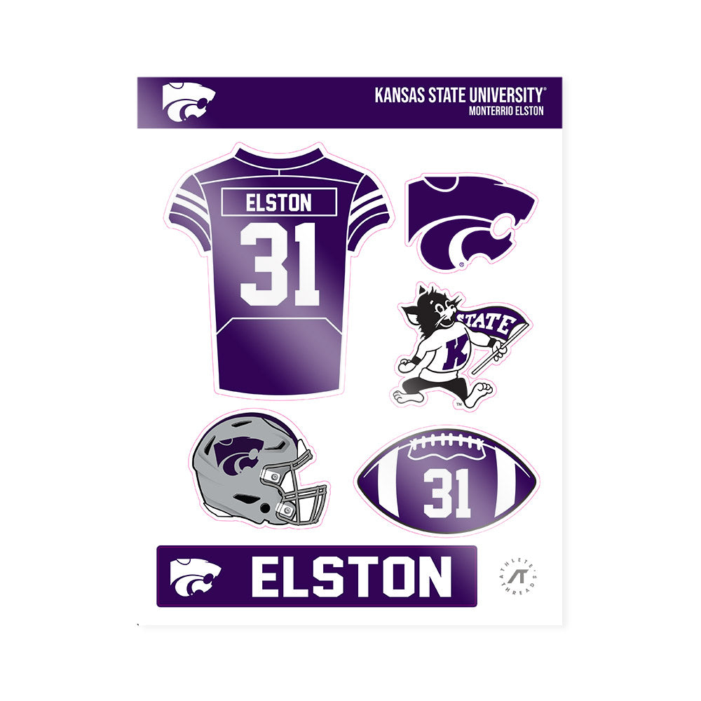 Kansas State - NCAA Football : Monterrio Elston - Sticker Sheet-0