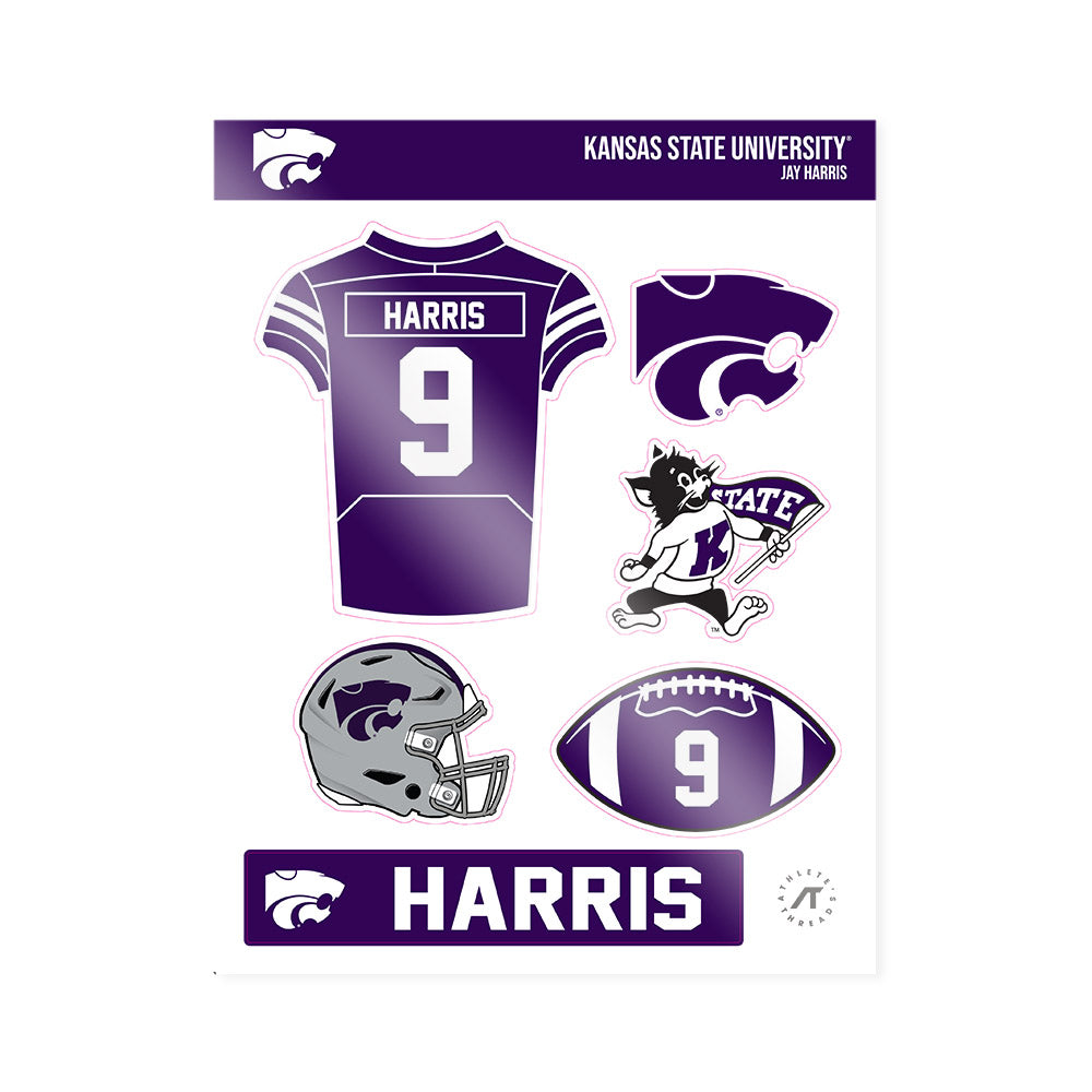 Kansas State - NCAA Football : Jay Harris - Sticker Sheet-0