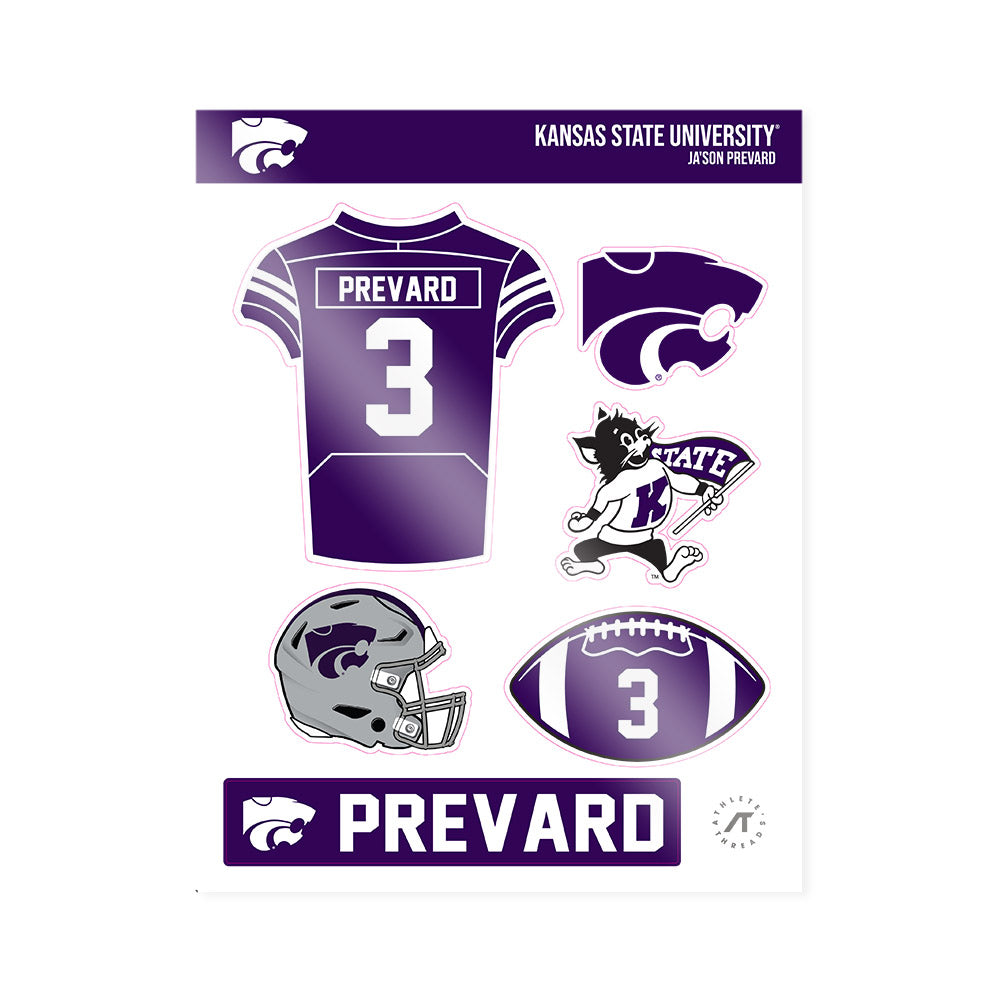 Kansas State - NCAA Football : Ja'Son Prevard - Sticker Sheet-0