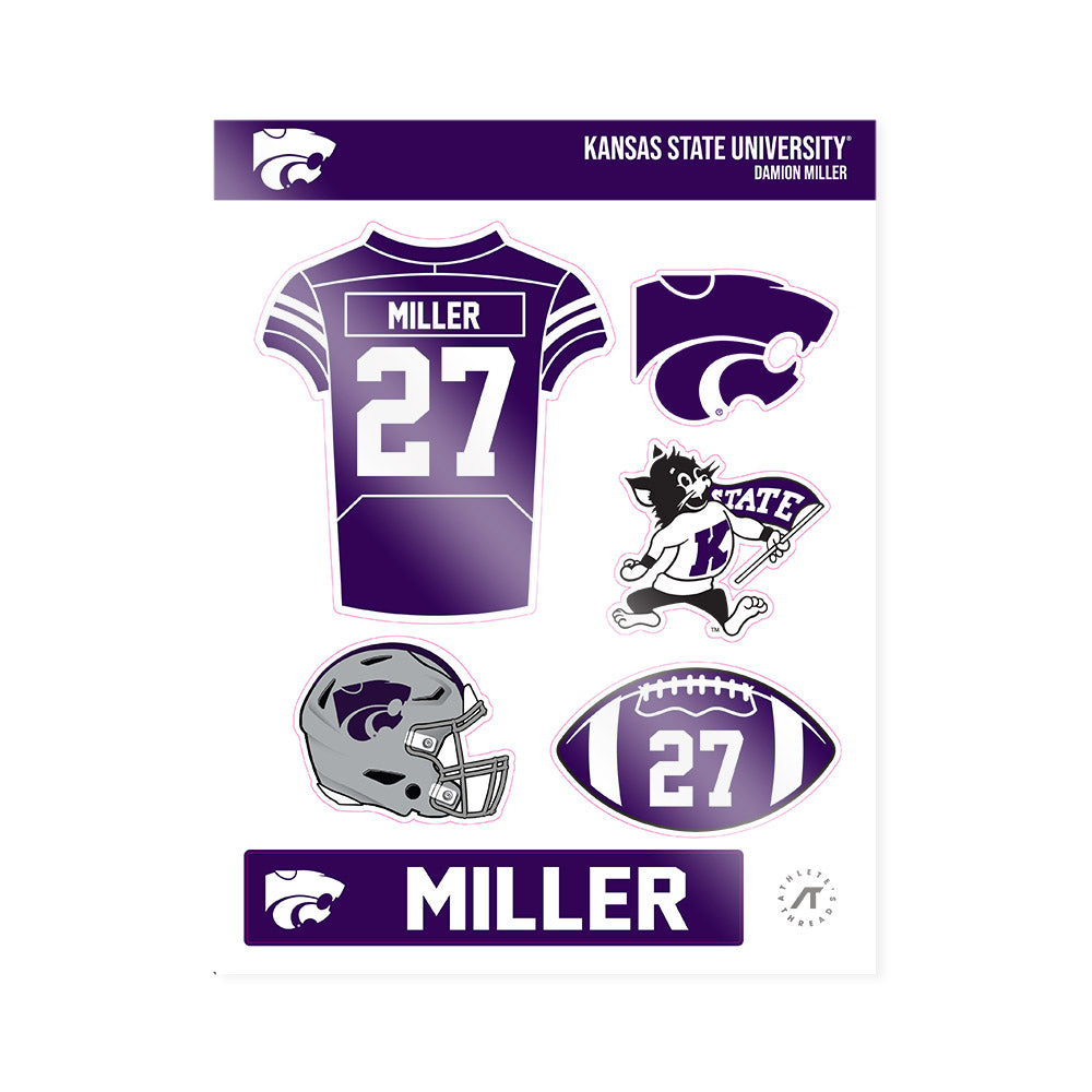Kansas State - NCAA Football : Damion Miller - Sticker Sheet-0