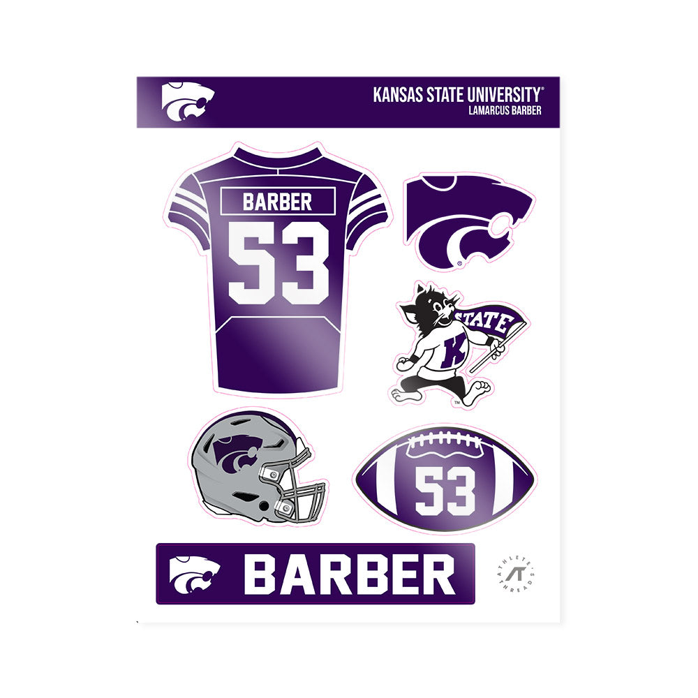 Kansas State - NCAA Football : Lamarcus Barber - Sticker Sheet-0