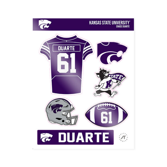 Kansas State - NCAA Football : Chase Duarte - Sticker Sheet-0
