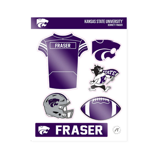 Kansas State - NCAA Football : Bennett Fraser - Sticker Sheet-0